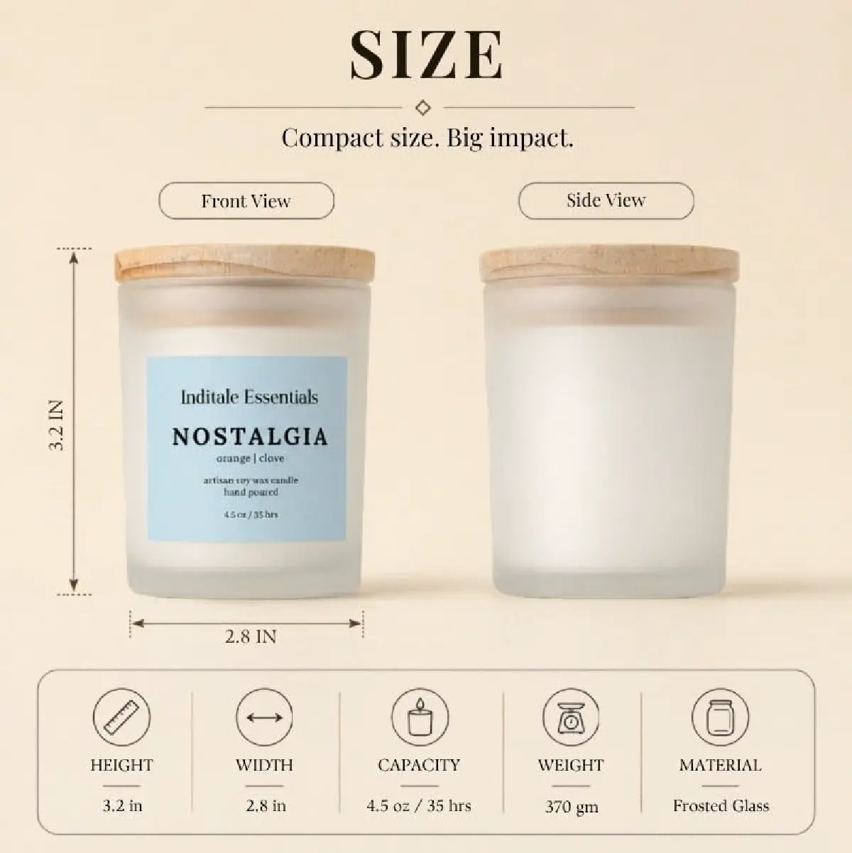Frosted Jar Candle With Lid - Orange & Clove - (Nostalgia)