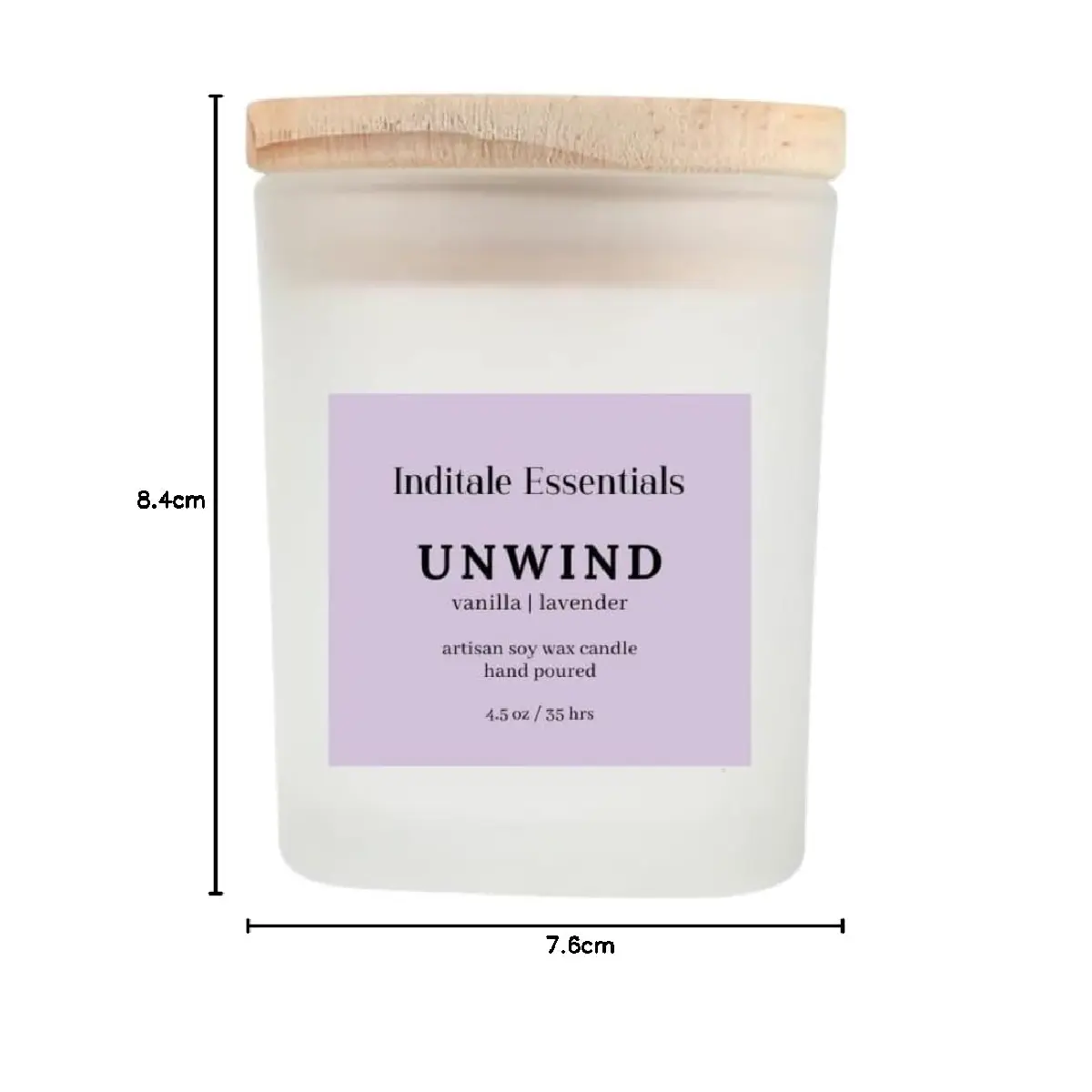 Frosted Jar Candle With Lid - Vanilla & Lavender - (Unwind)