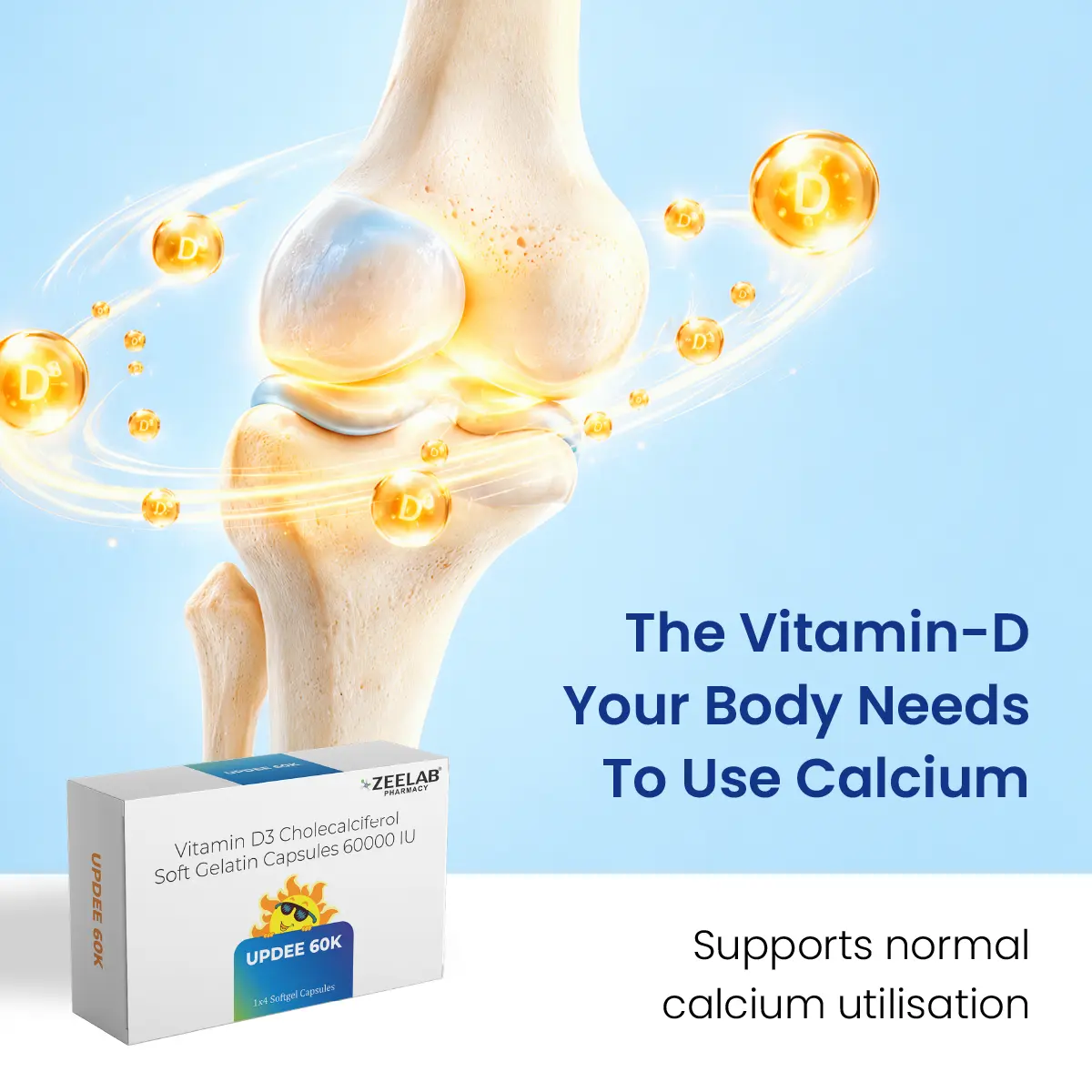 Vitamin D3 60,000 IU softgel capsule
