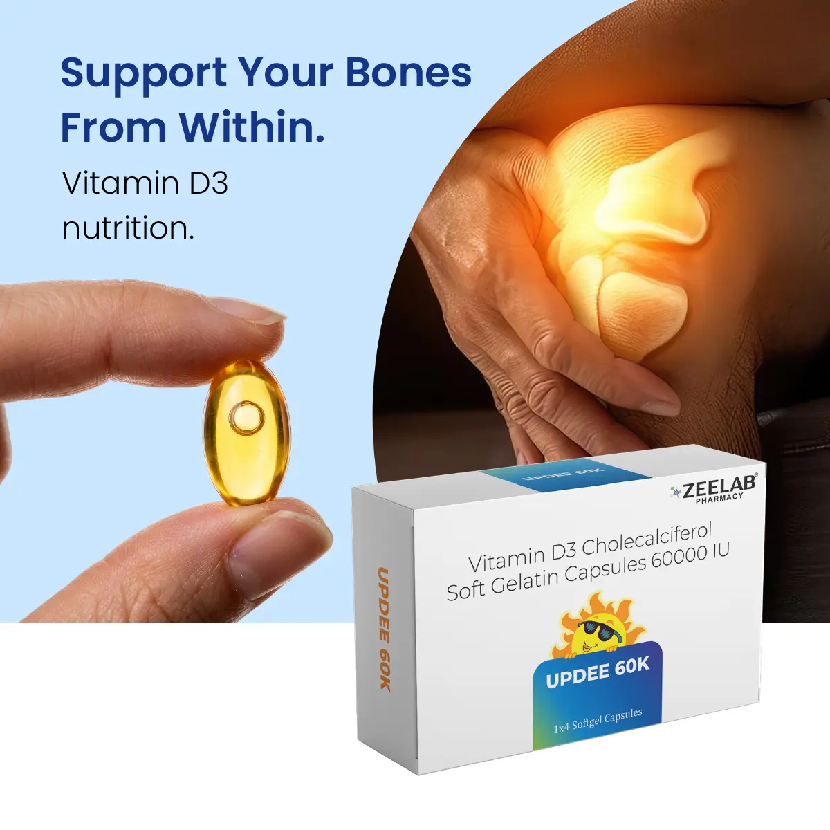 Vitamin D3 supplement for bone support
