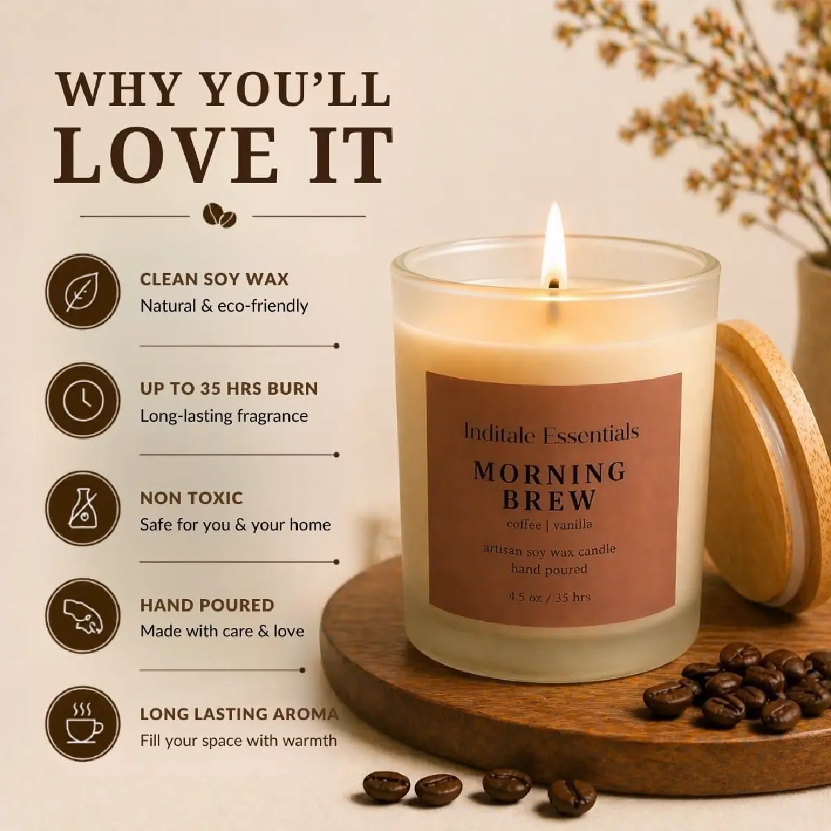 Frosted Jar Candle With Lid - Vanilla Caramel Clove - (Morning Brew)