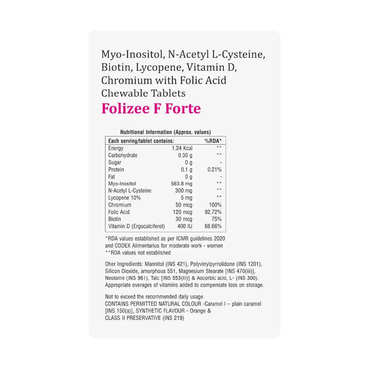 Folizee F Forte Tablet