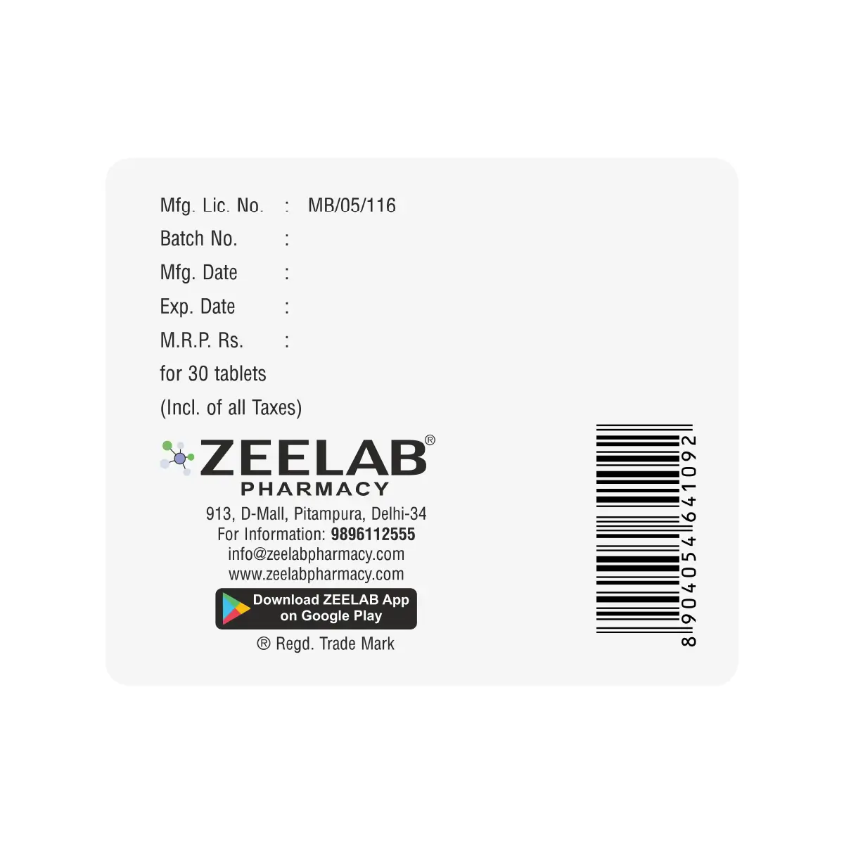 Folizee Folic Acid Tablet | Helps Prevent Folic Acid Deficiency & Support Healthy Pregnancy