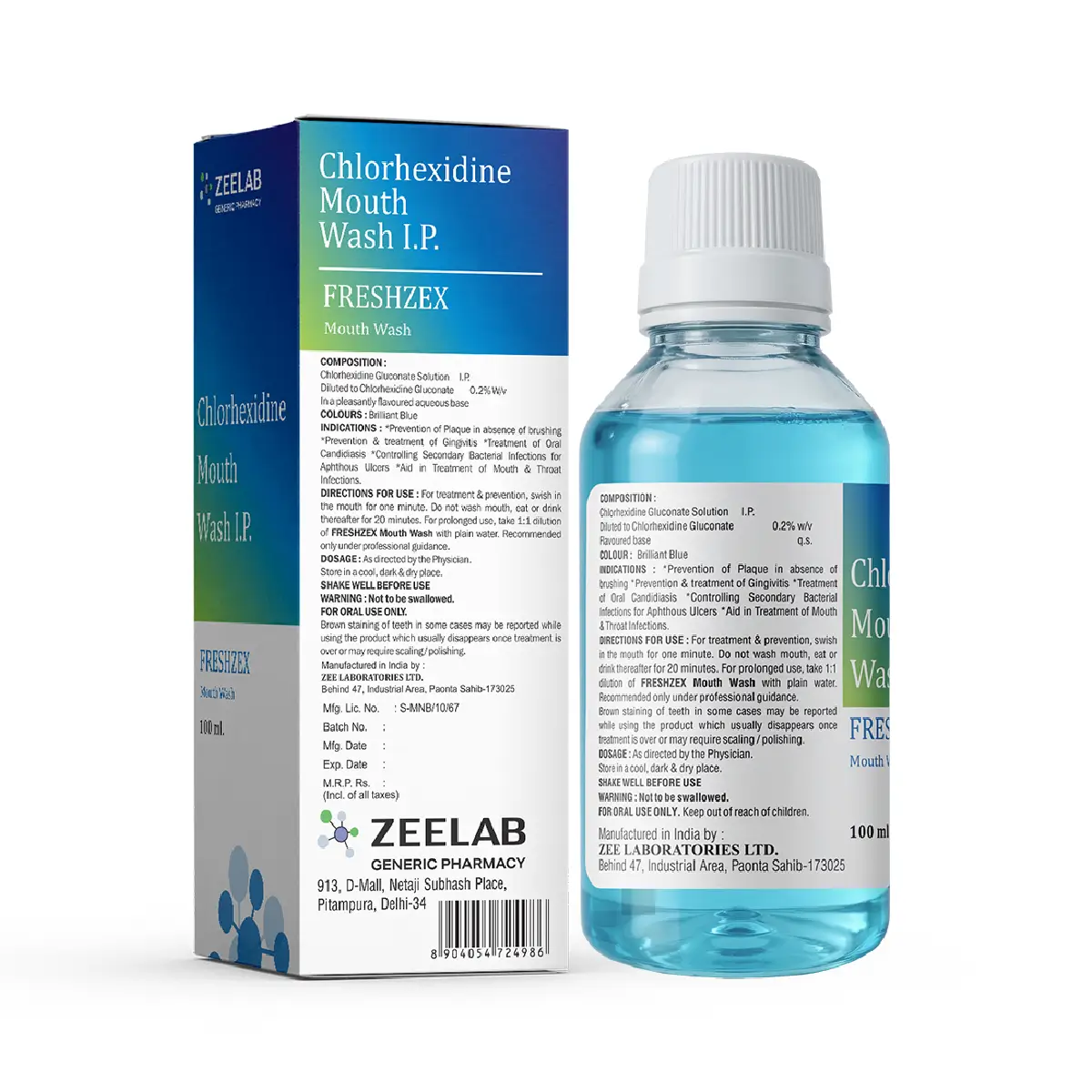 Freshzex Mouth Wash 100 ml | Fights Bad Breath & Supports Gum Health