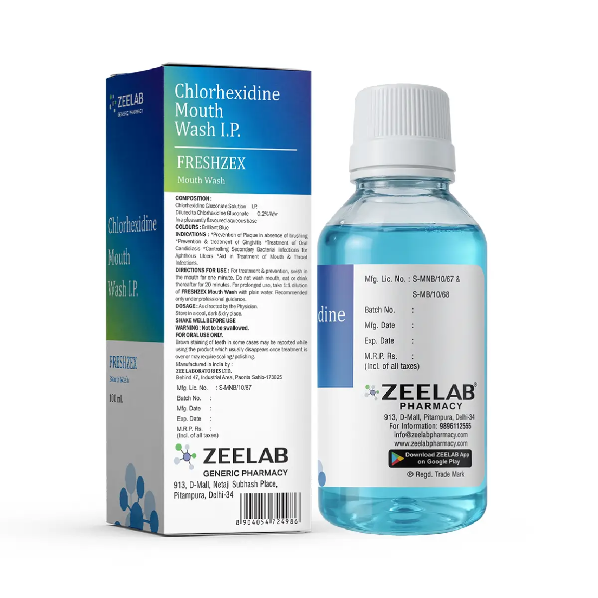 Freshzex Mouth Wash 100 ml | Fights Bad Breath & Supports Gum Health