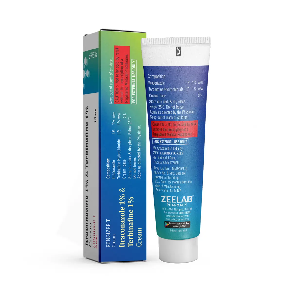 Fungizee-T Antifungal Cream 15 gm | Helps Treat Fungal Skin Infections