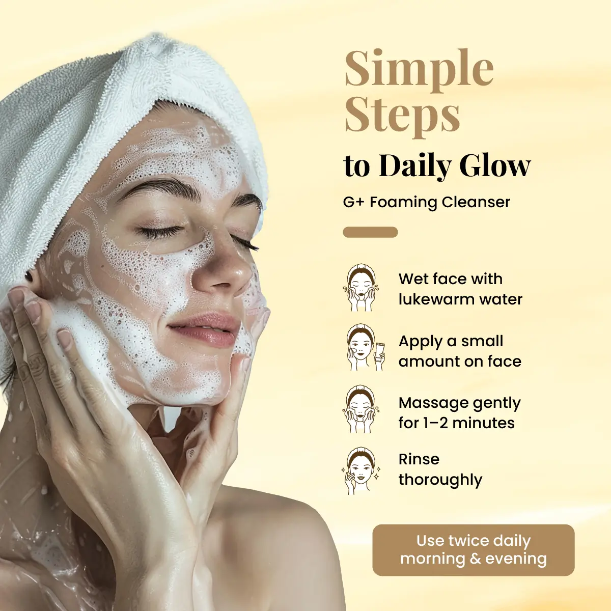 1Rx G+ Foaming Cleanser with Glutathione + Vitamin C + Niacinamide 