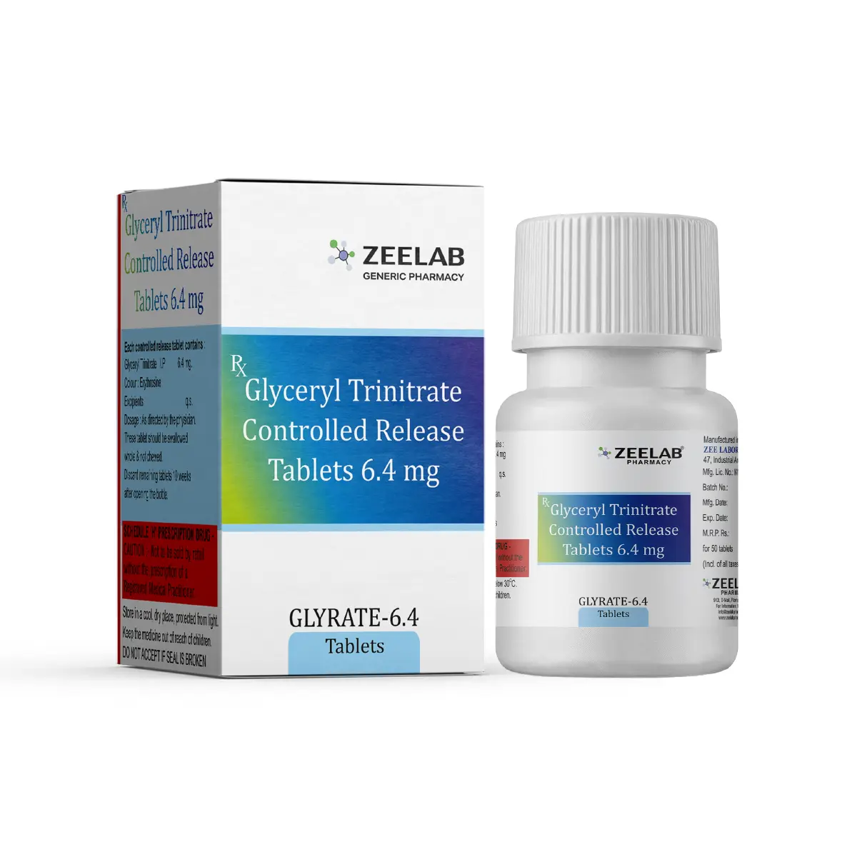 नाइट्रोग्लिसरीन 6.4 mg टैबलेट