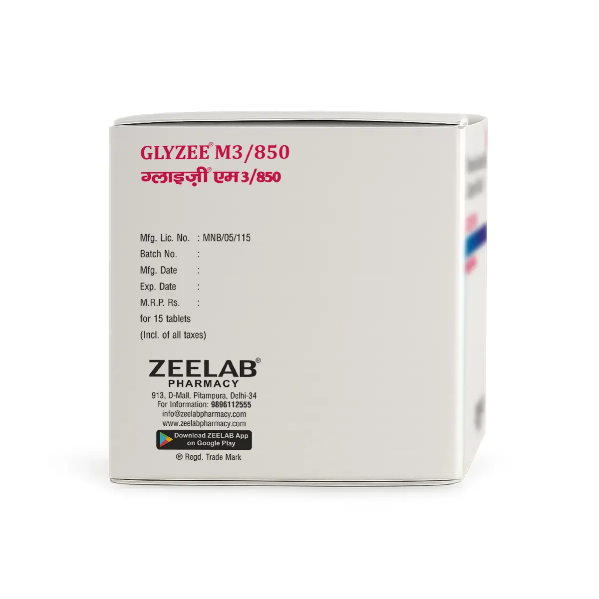 Glyzee M3 850 Tablet