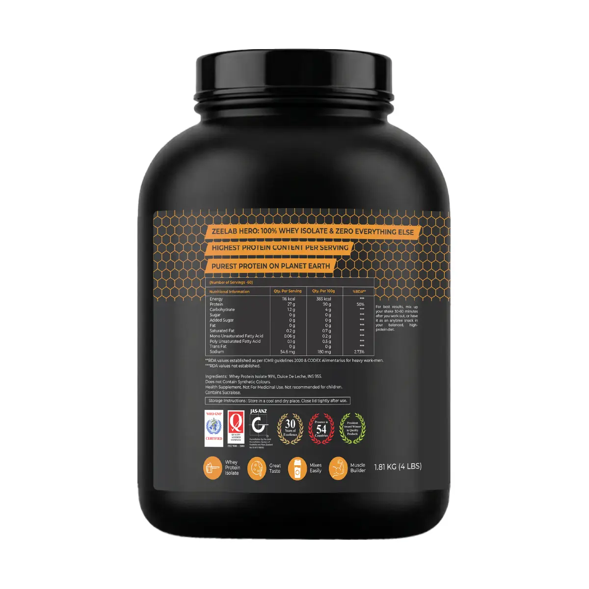 HERO 100% Whey Protein Isolate - Cookies & Cream