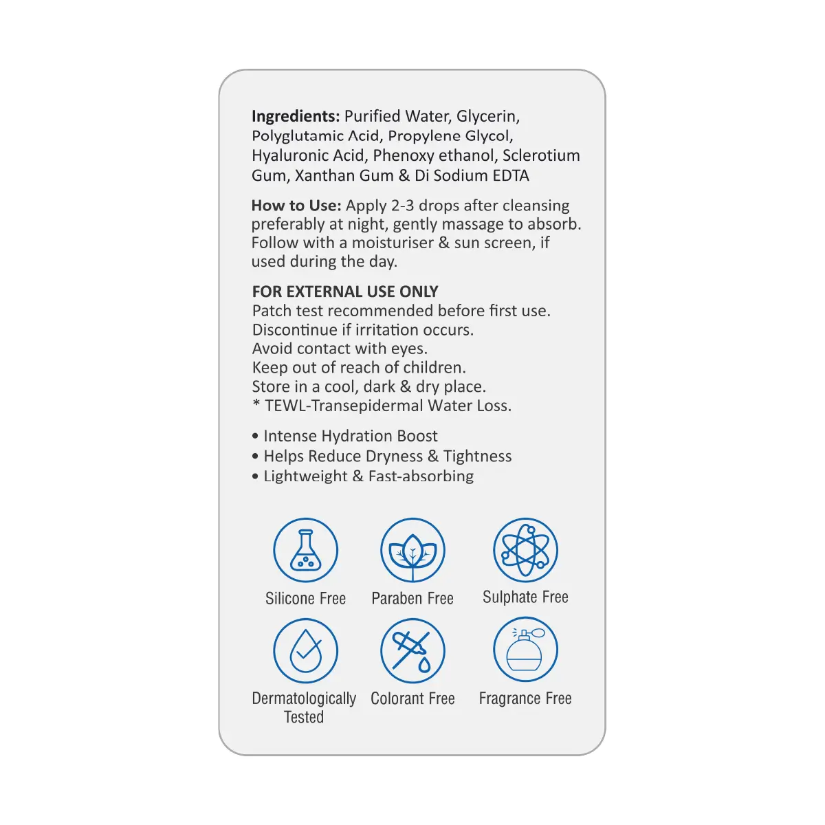 1RX Hyaluronic Acid + PGA 2% Face Serum 