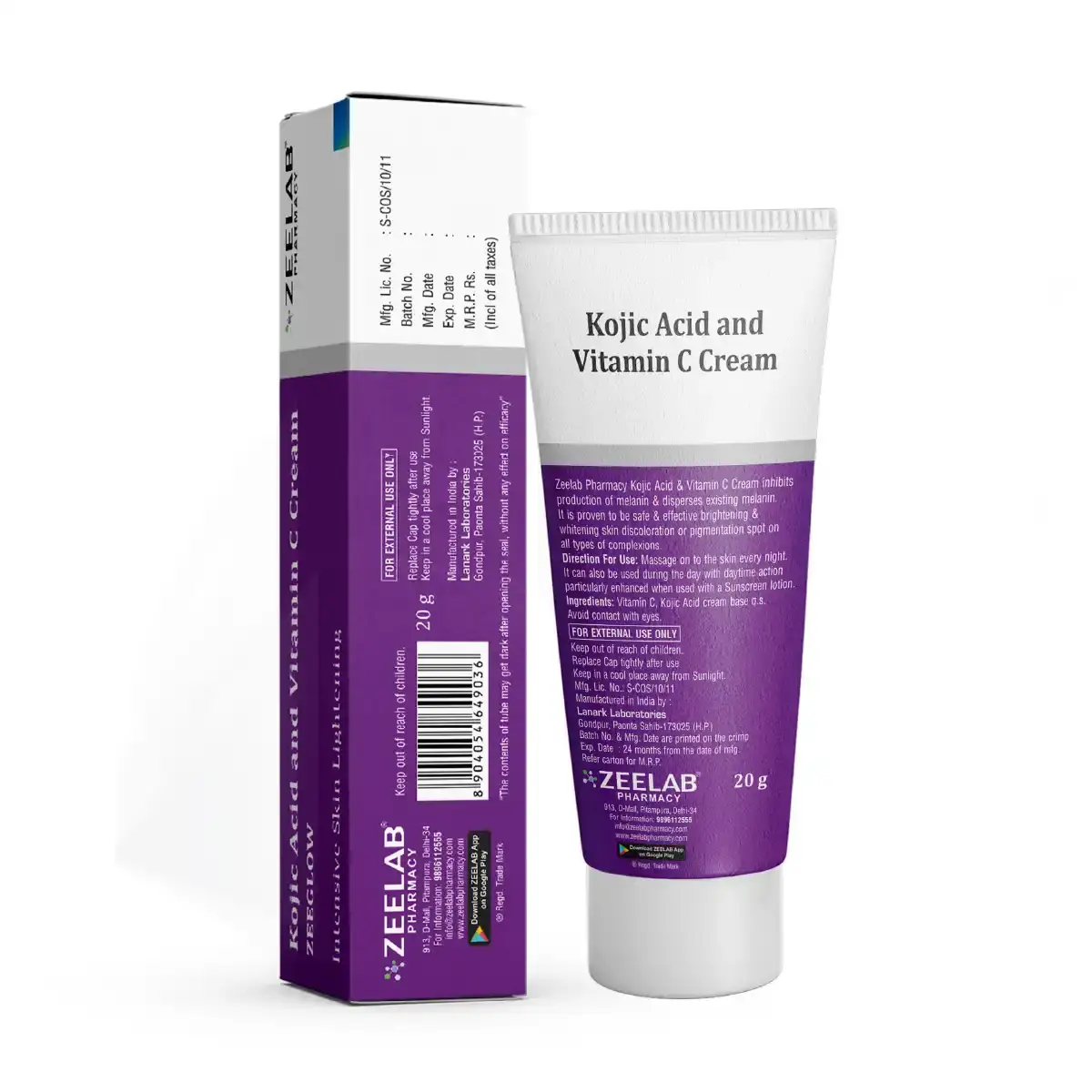 Kojic Acid and Vitamin C Cream | For Dark Spots, Pigmentation & Glowing Skin