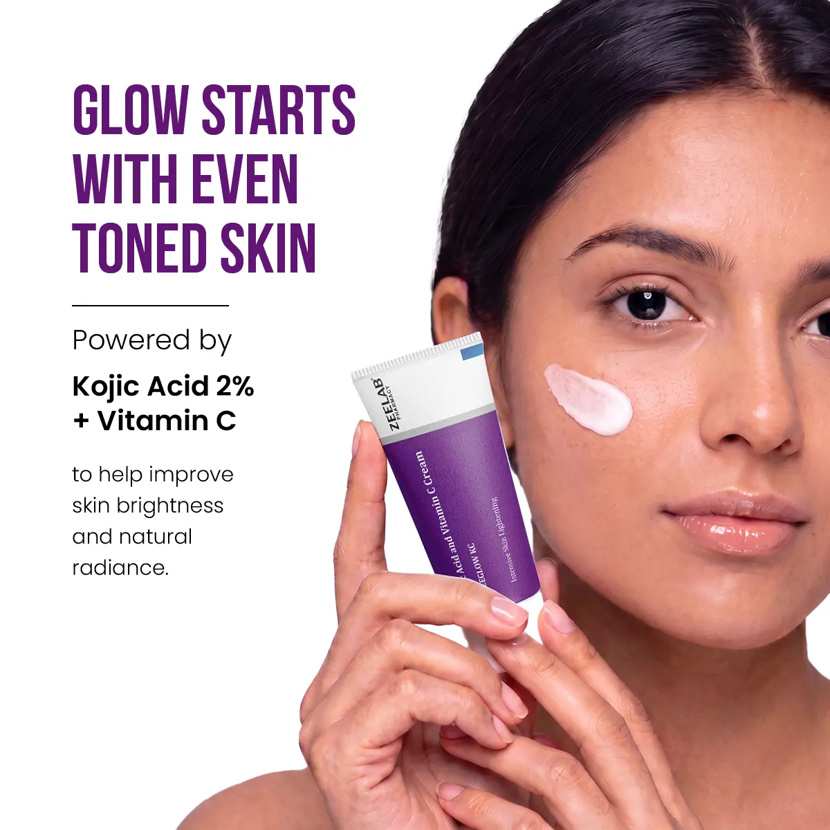 kojic acid vitamin c cream for even skin tone and radiance