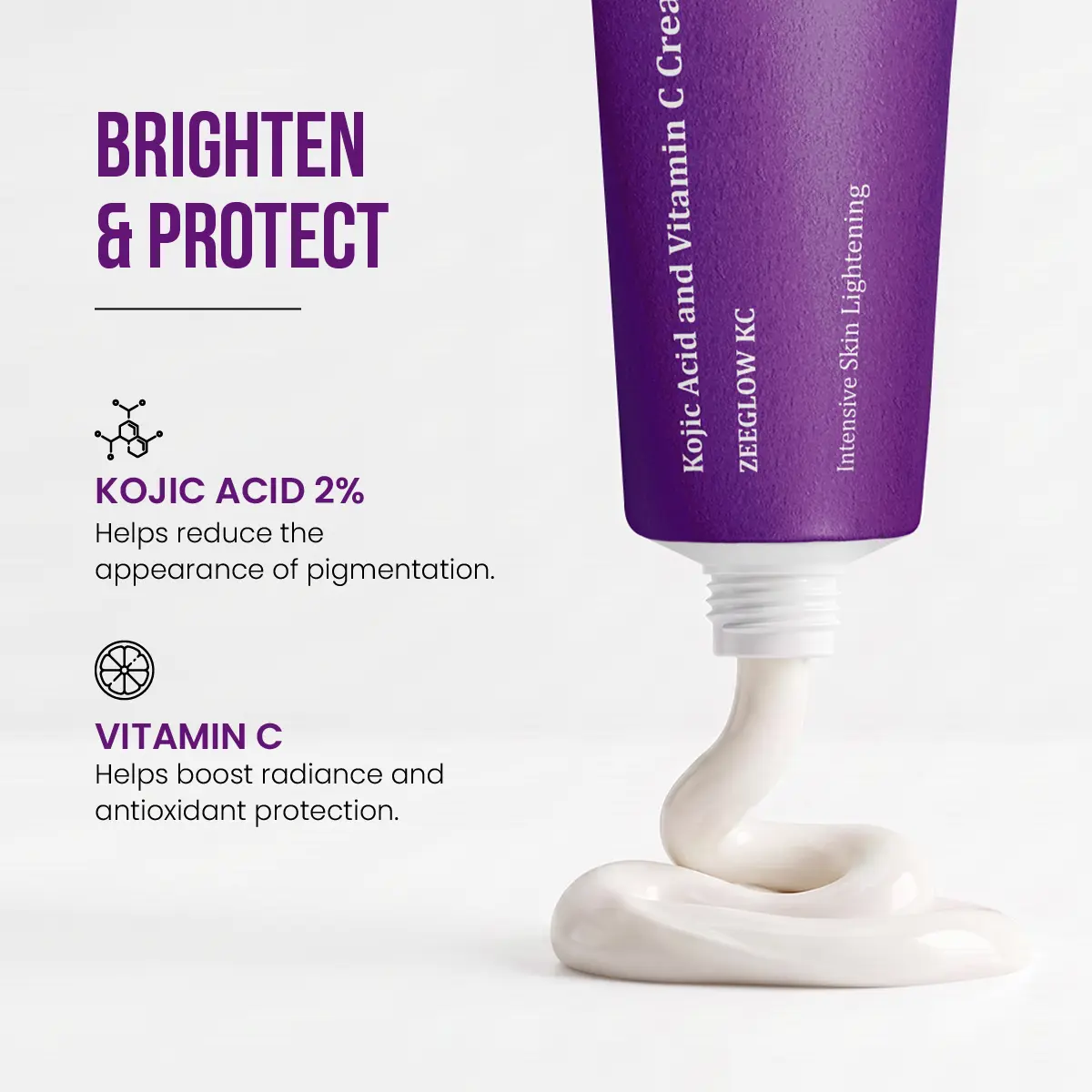 kojic acid vitamin c cream for acne marks and dark spots