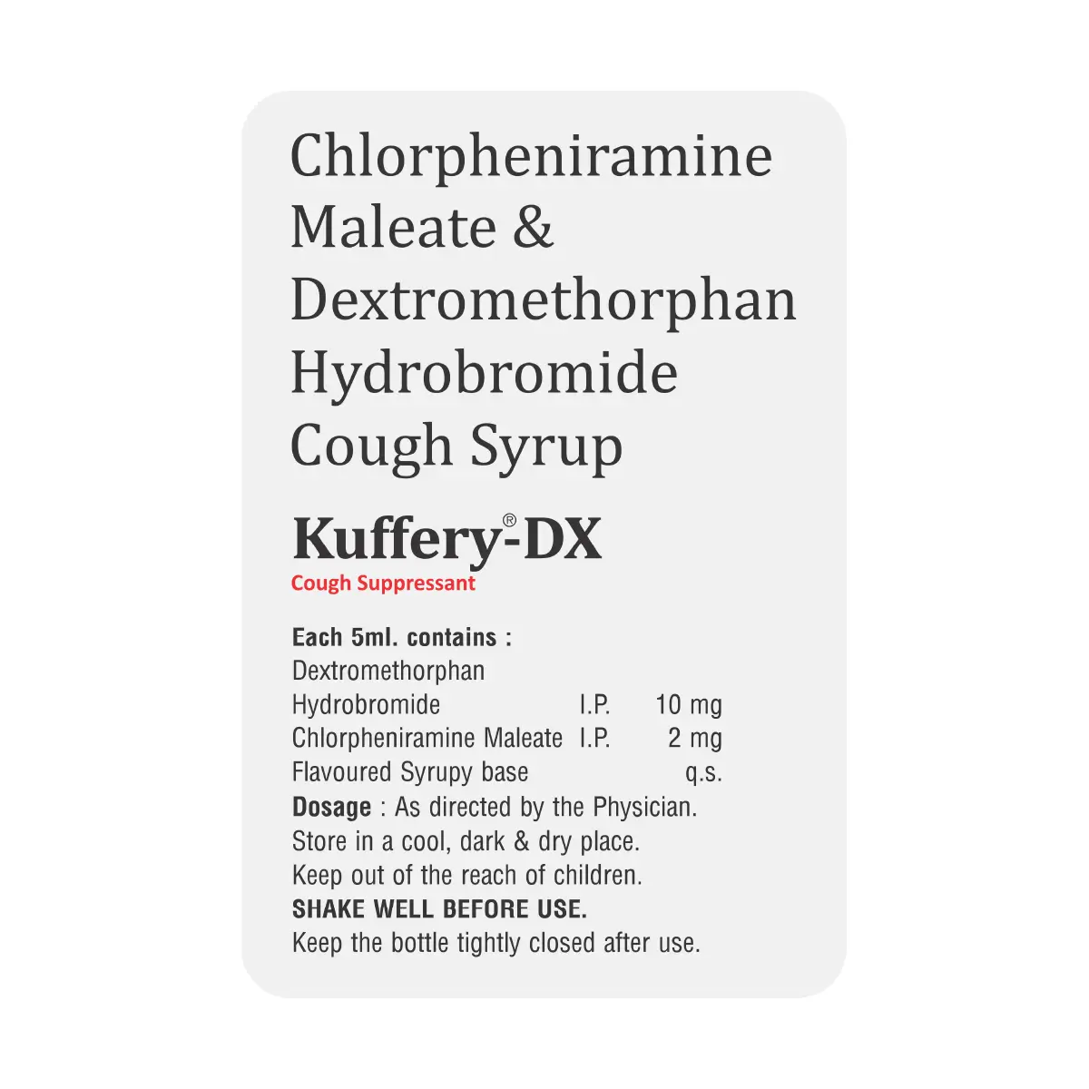 Kuffery DX Dry Cough Syrup 100 ml