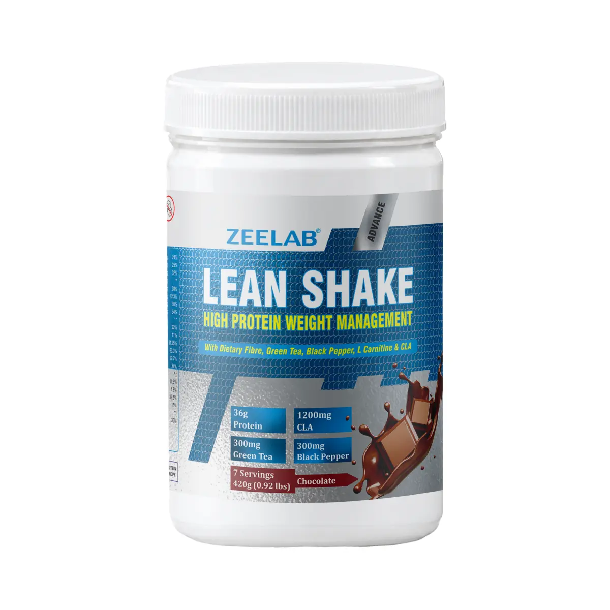 ZEELAB Lean Shake Chocolate 420g | Weight Management Protein Shake