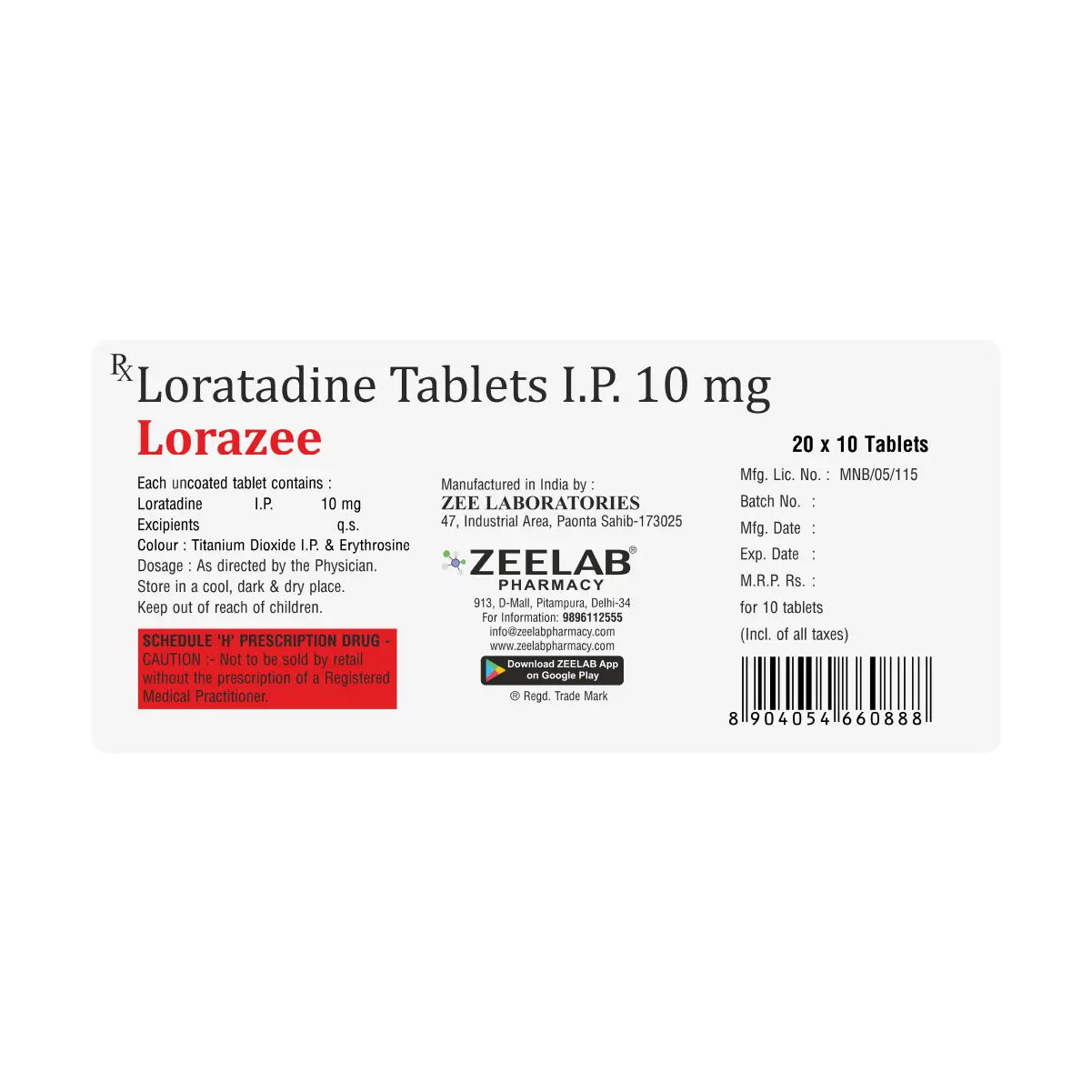 Lorazee Tablet
