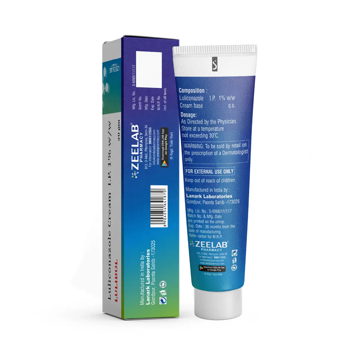 Lulibol Luliconazole 1% Cream | Fights Fungal Skin Infections & Relieves Itching