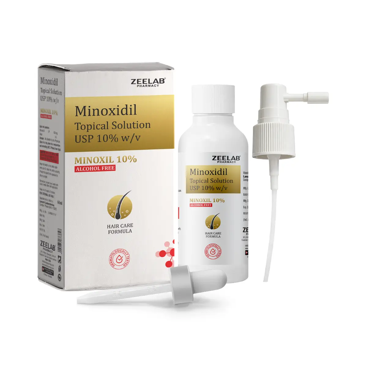 Minoxil 10% Alcohol Free Solution 60ml | For Hair Growth