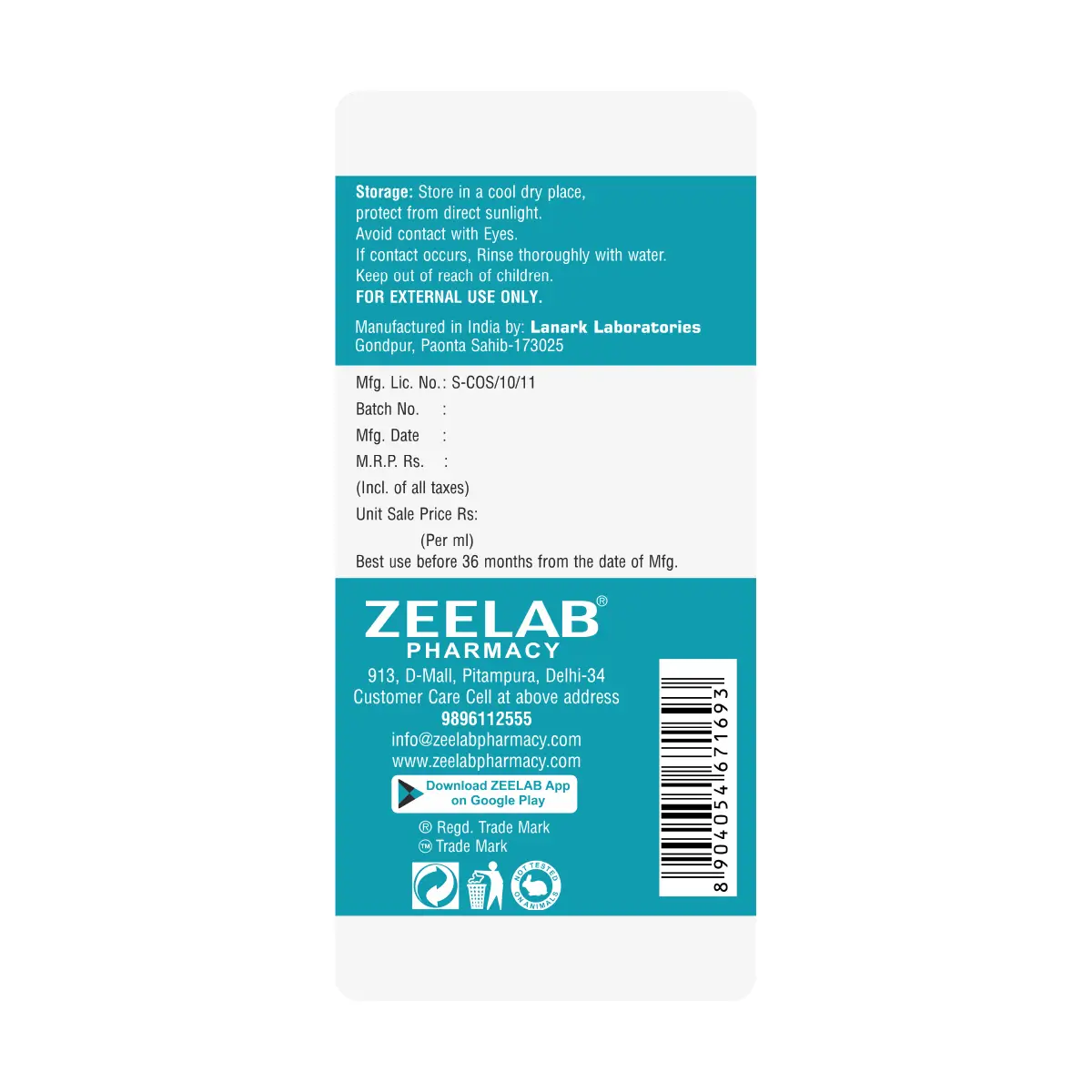 Zeelab Minoxil Pro Hair Growth Serum