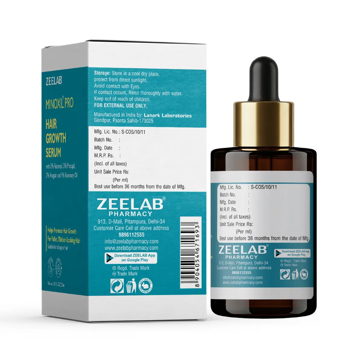 Zeelab Minoxil Pro Hair Growth Serum