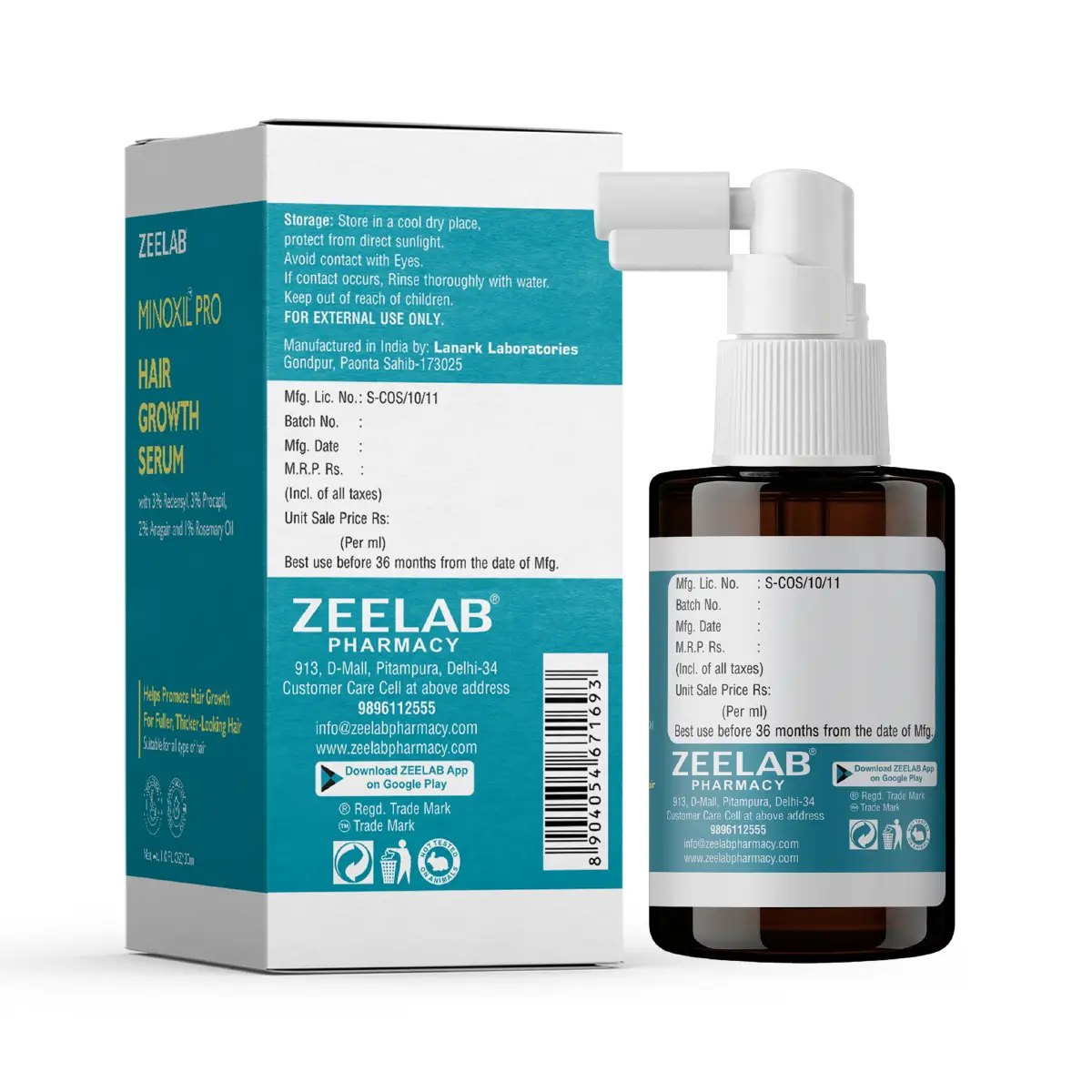 Zeelab Minoxil Pro Hair Growth Serum