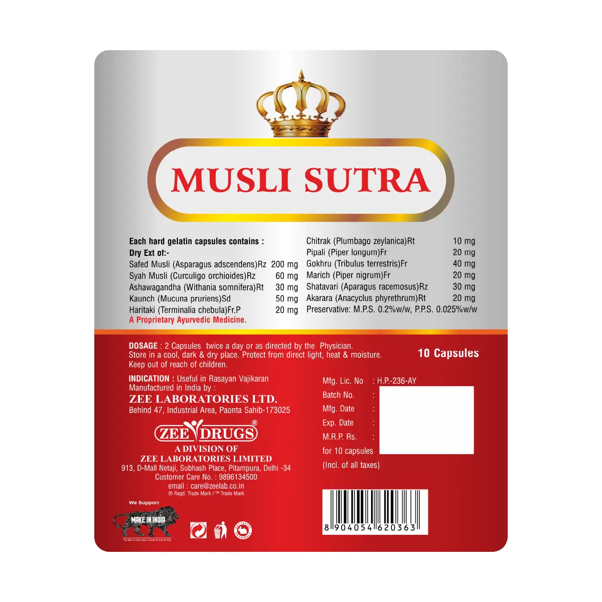 Musli Sutra Capsule