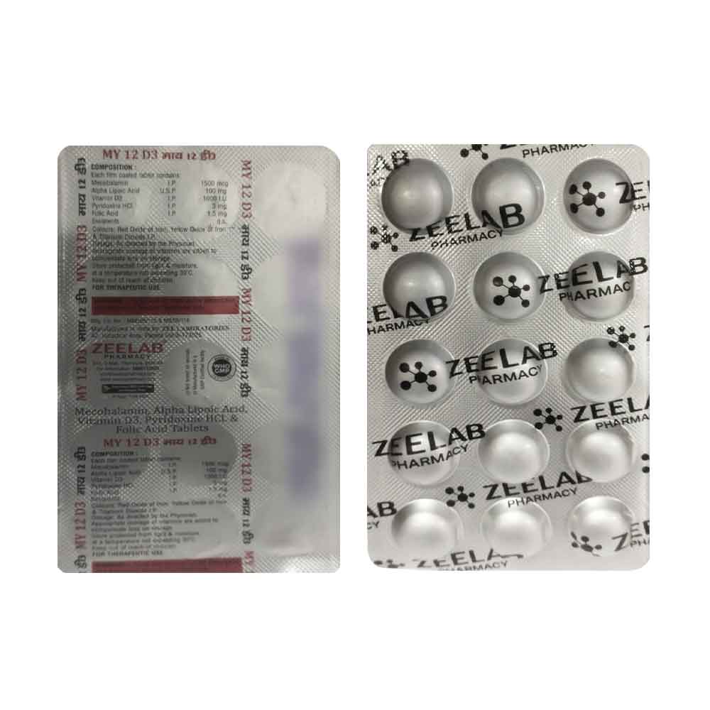 My12 D3 Tablet | Vitamin B12 + Vitamin D3 for Energy & Bone Health