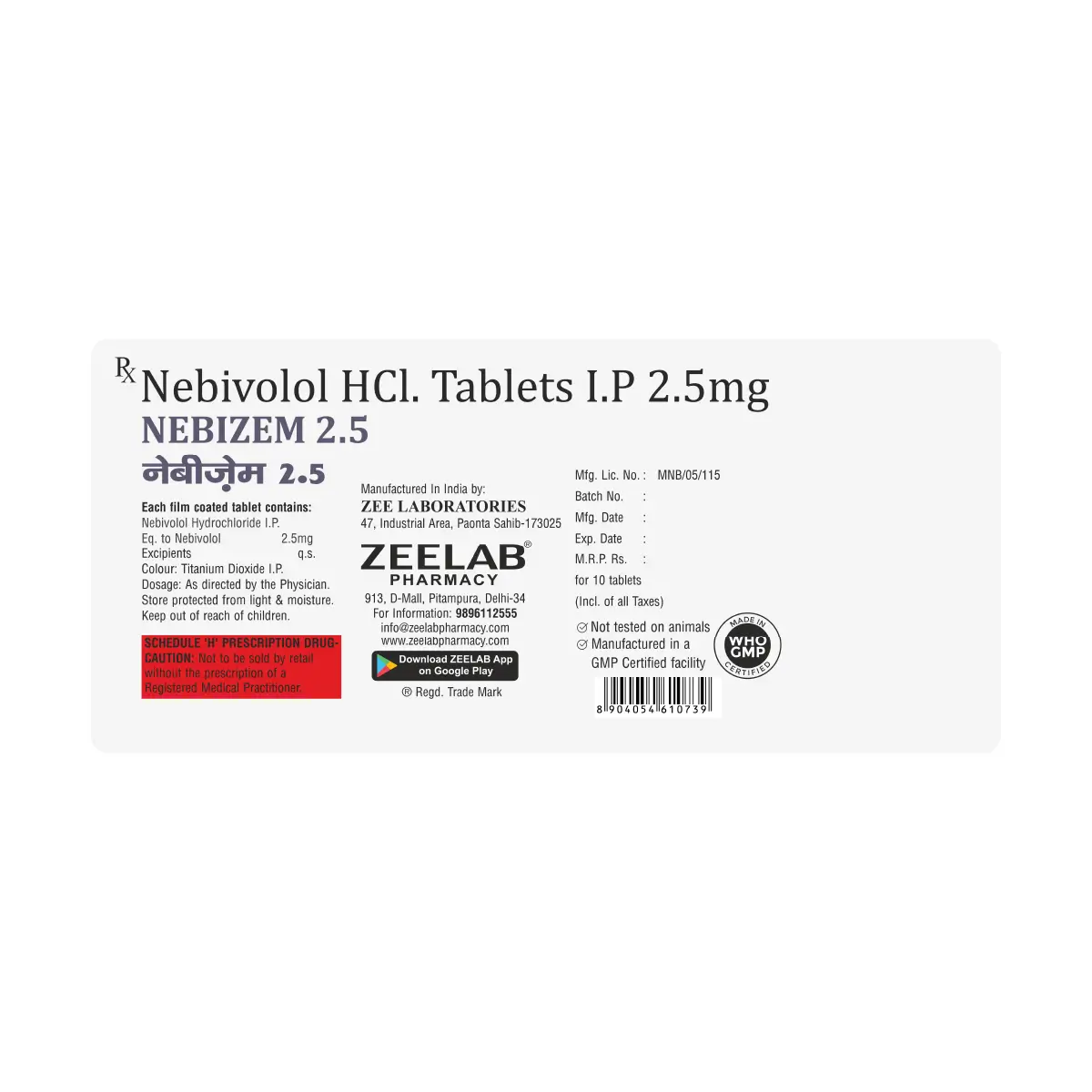 Nebizem 2.5 Tablet