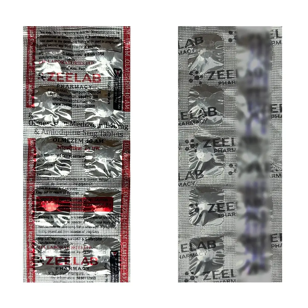 olmesartan medoxomil (40mg) + amlodipine (5mg) tablet