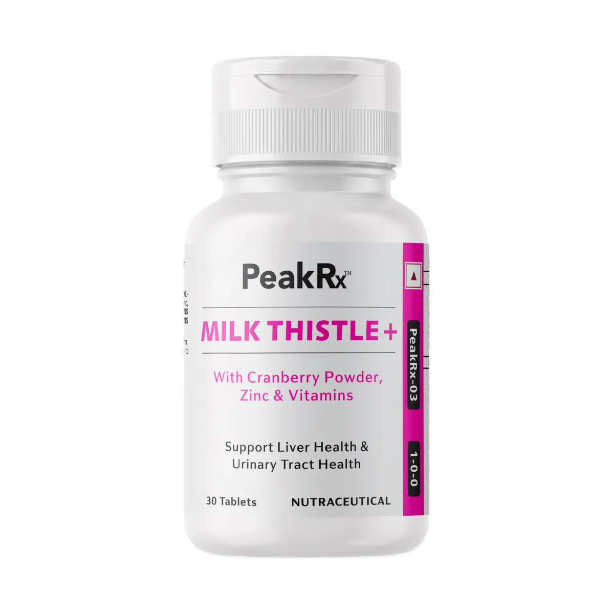 Peak Rx Milk Thistle 30 Tablets | Liver Health & Wellness Support