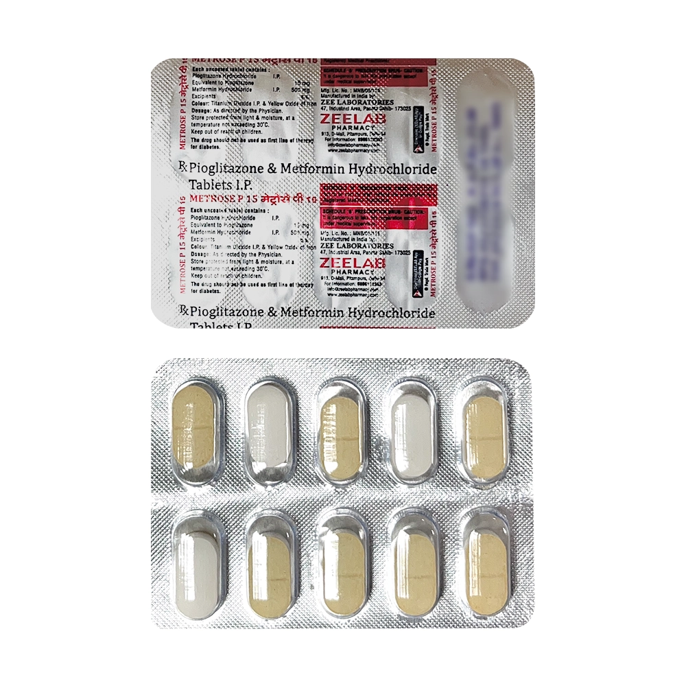 Pioglitazone 15mg + Metformin 500mg Tablet