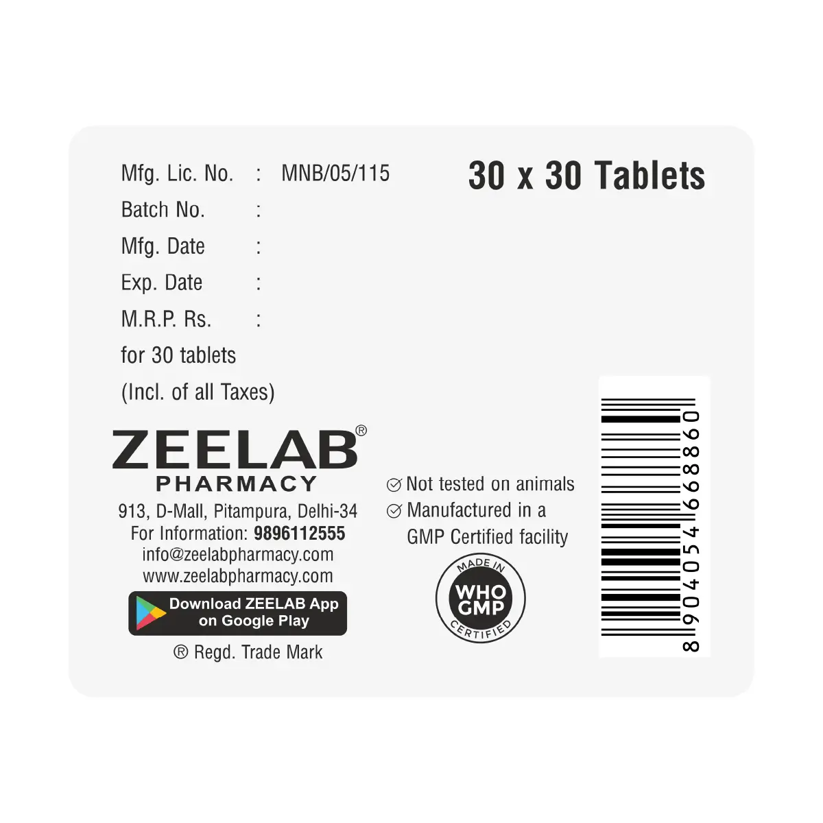 Ropzee 0.25 Tablet