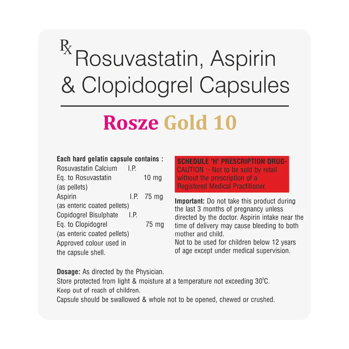 Rosze Gold 10 Capsule