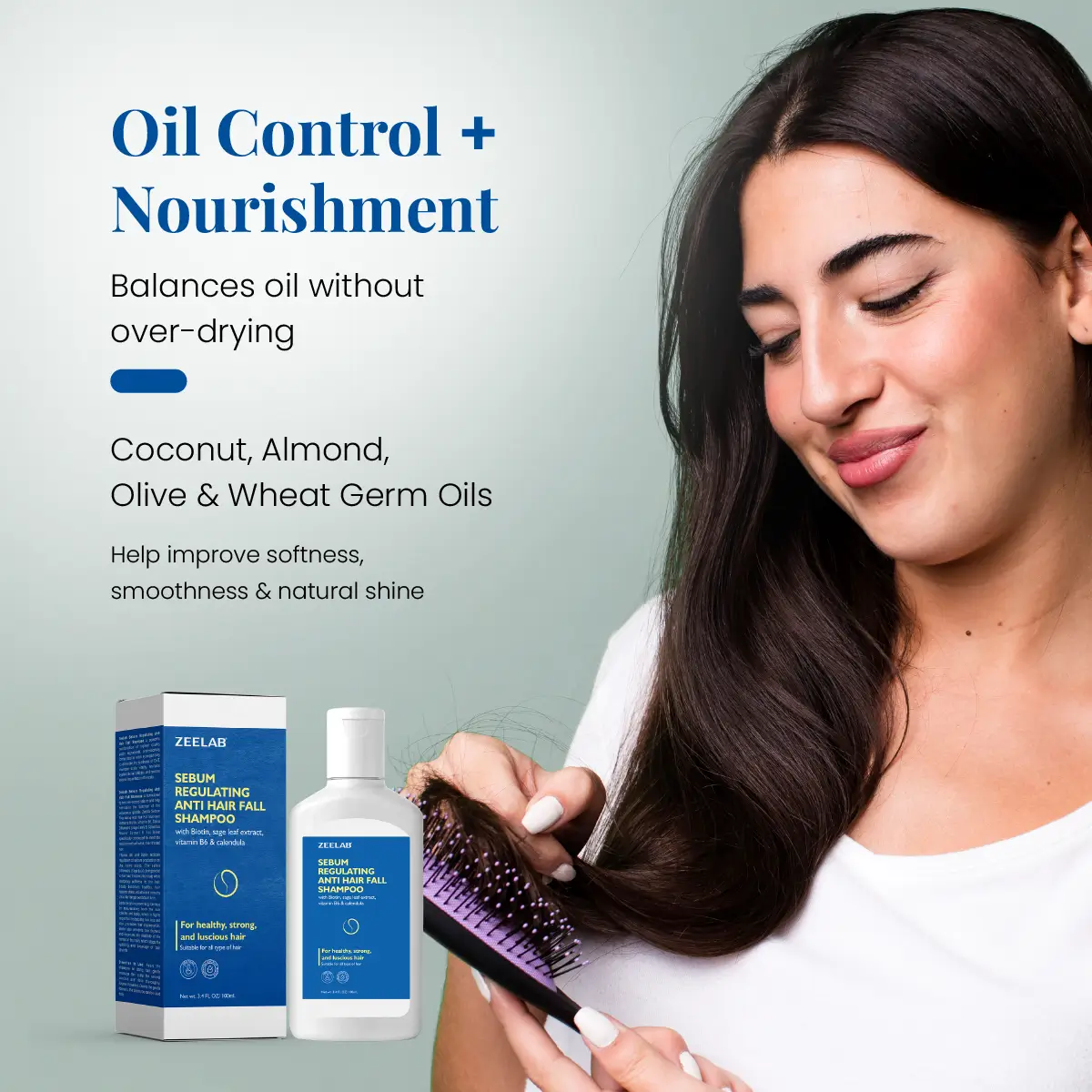 Zeelab Sebum Regulating Anti Hair Fall Shampoo 100ml