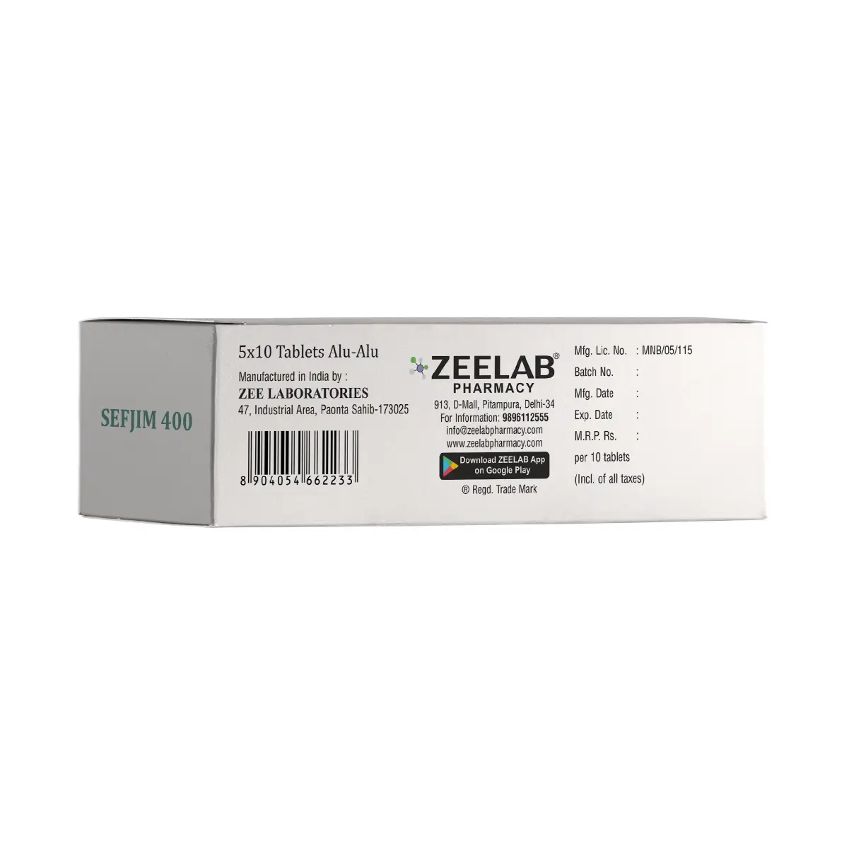 Sefjim 400 Antibacterial Tablet