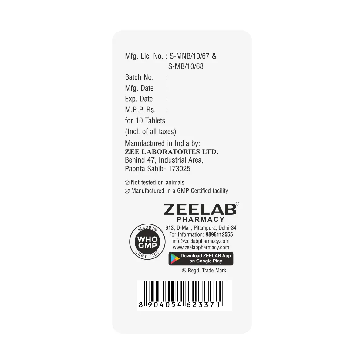 Sefjim CL 325 Tablets