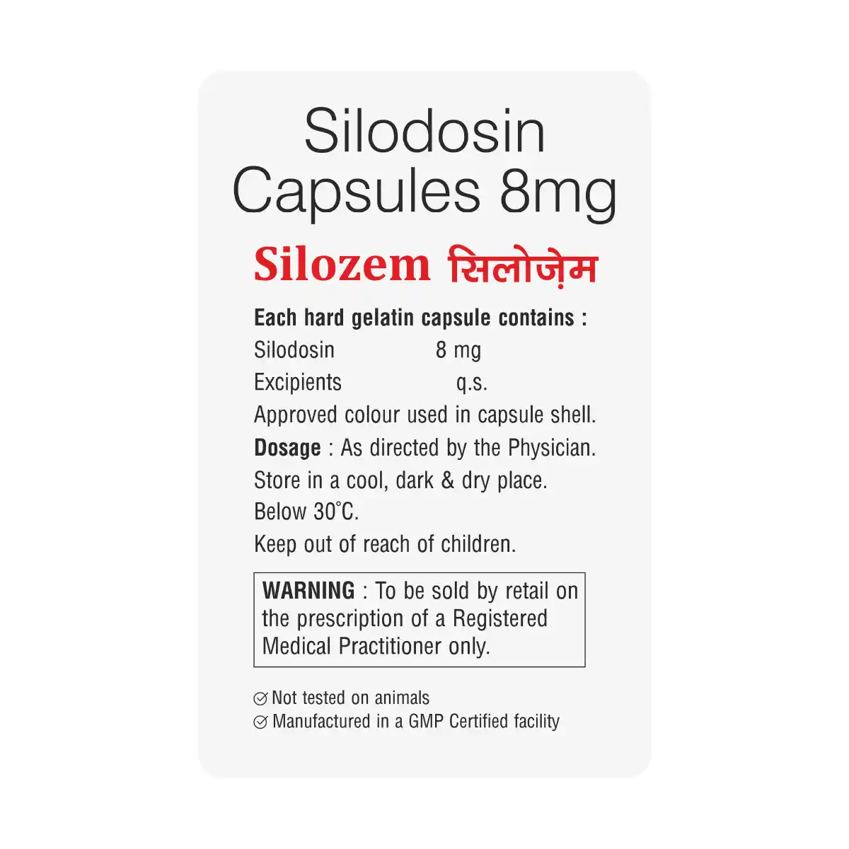 Silozem 8mg Capsule