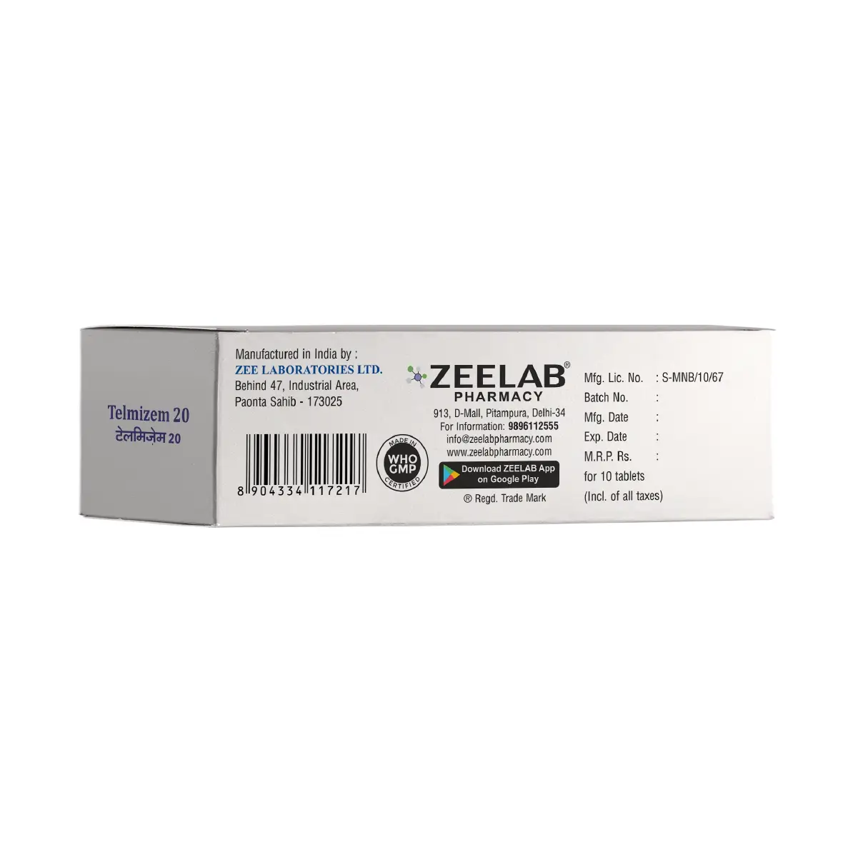 Telmizem 20 Hypertension Tablet