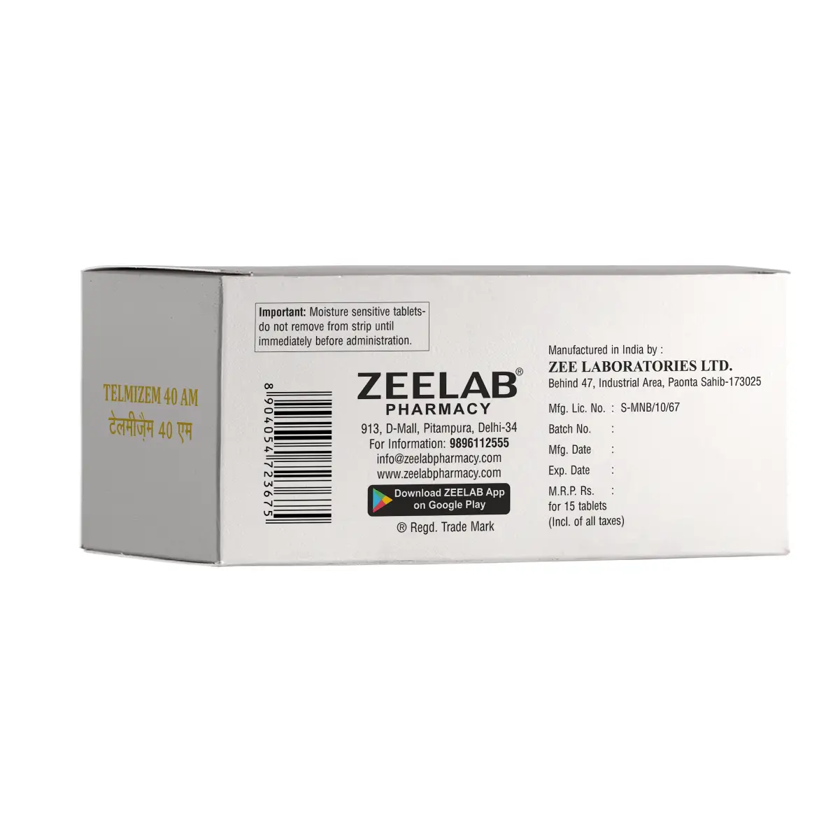 Telmizem 40 AM Tablet