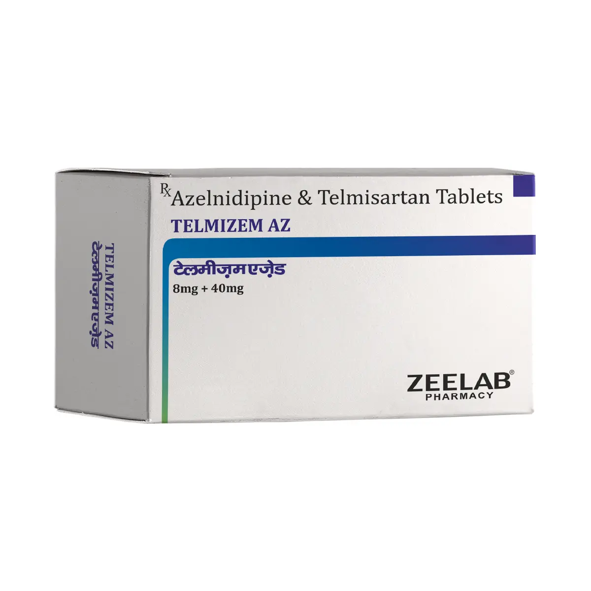 Telmizem AZ | Azelnidipine 8mg + Telmisartan 40mg Tablet | Strip of 15 Tablets