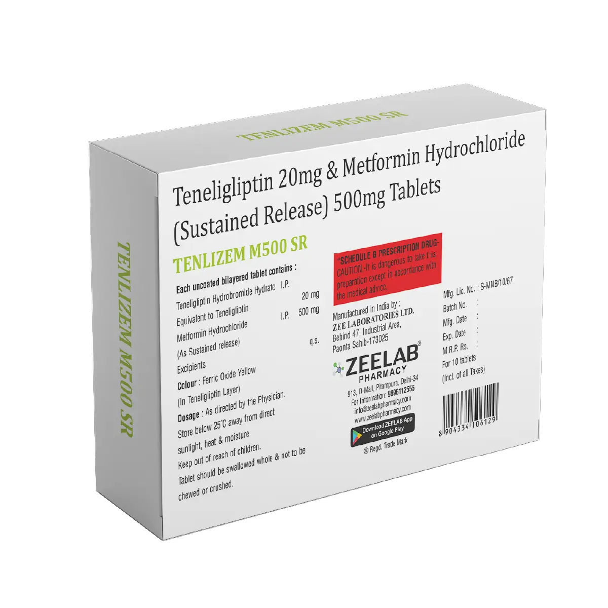 Tenlizem M 500 SR Tablet