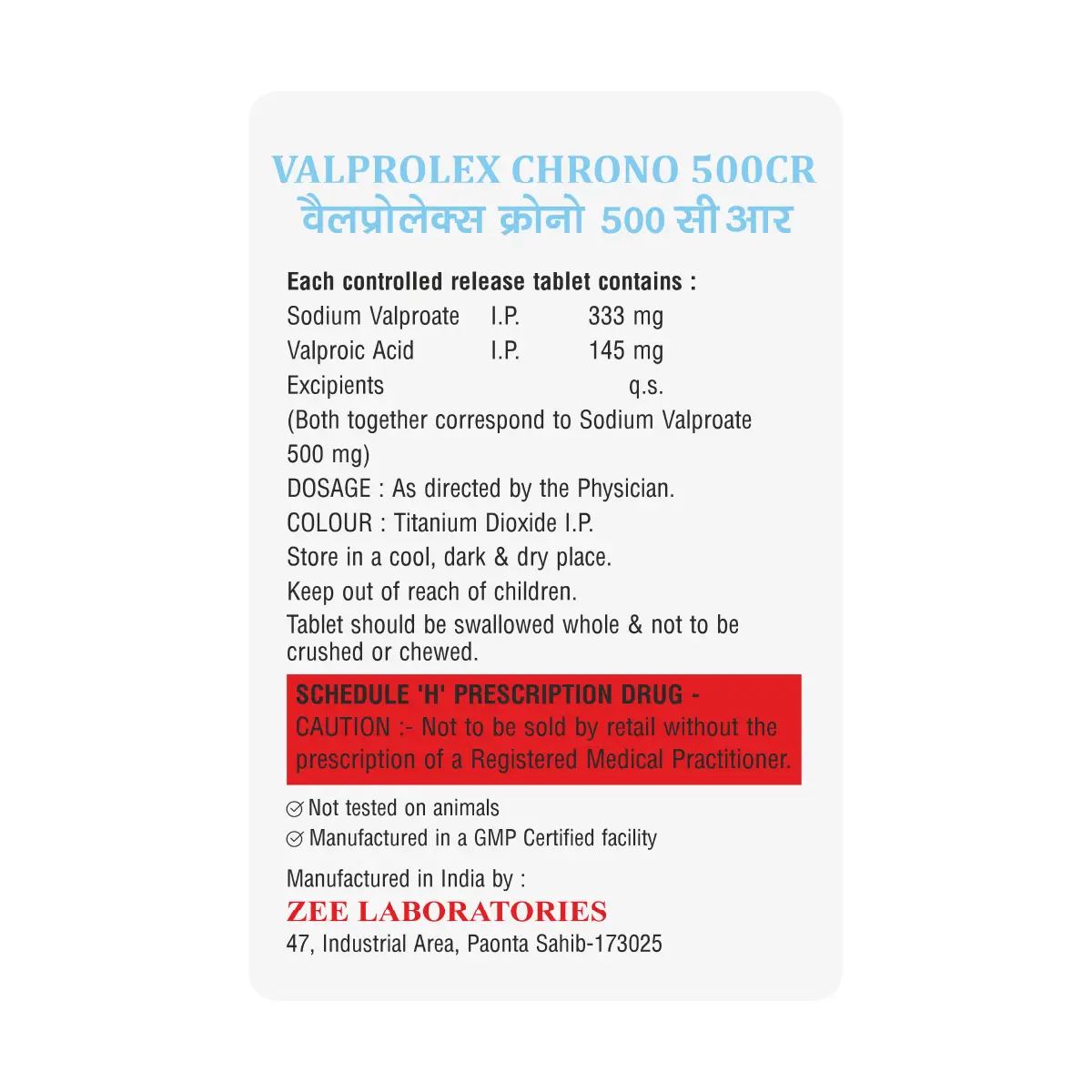 Valprolex Chrono 500 CR Tablet