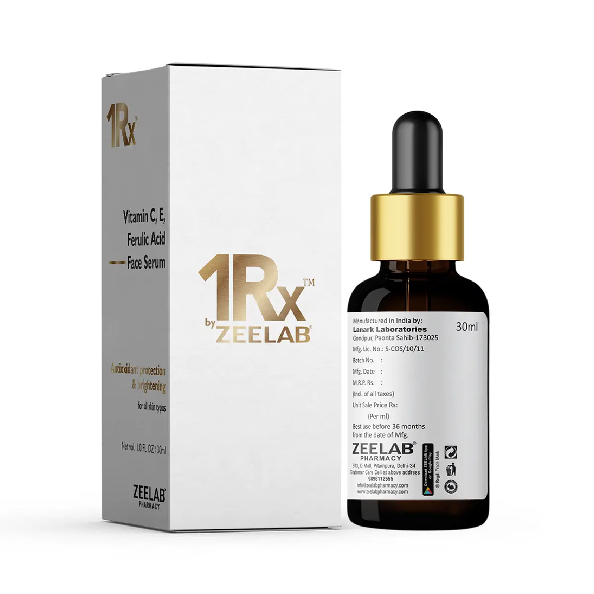 1RX 10% Vitamin C + E + Ferulic Acid Face Serum