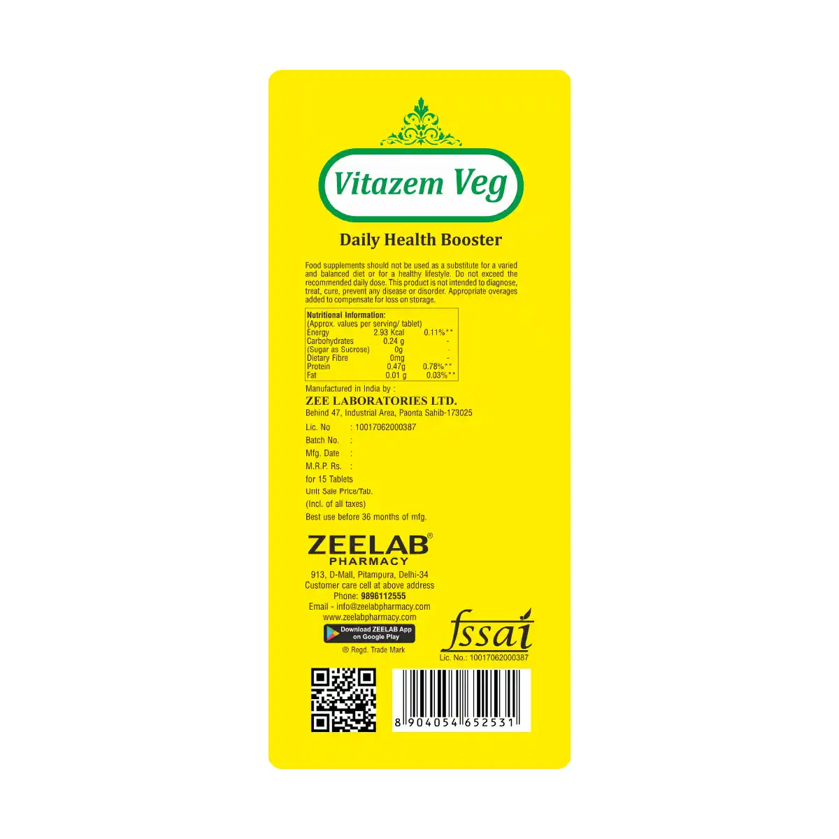 Vitazem Veg Tablet