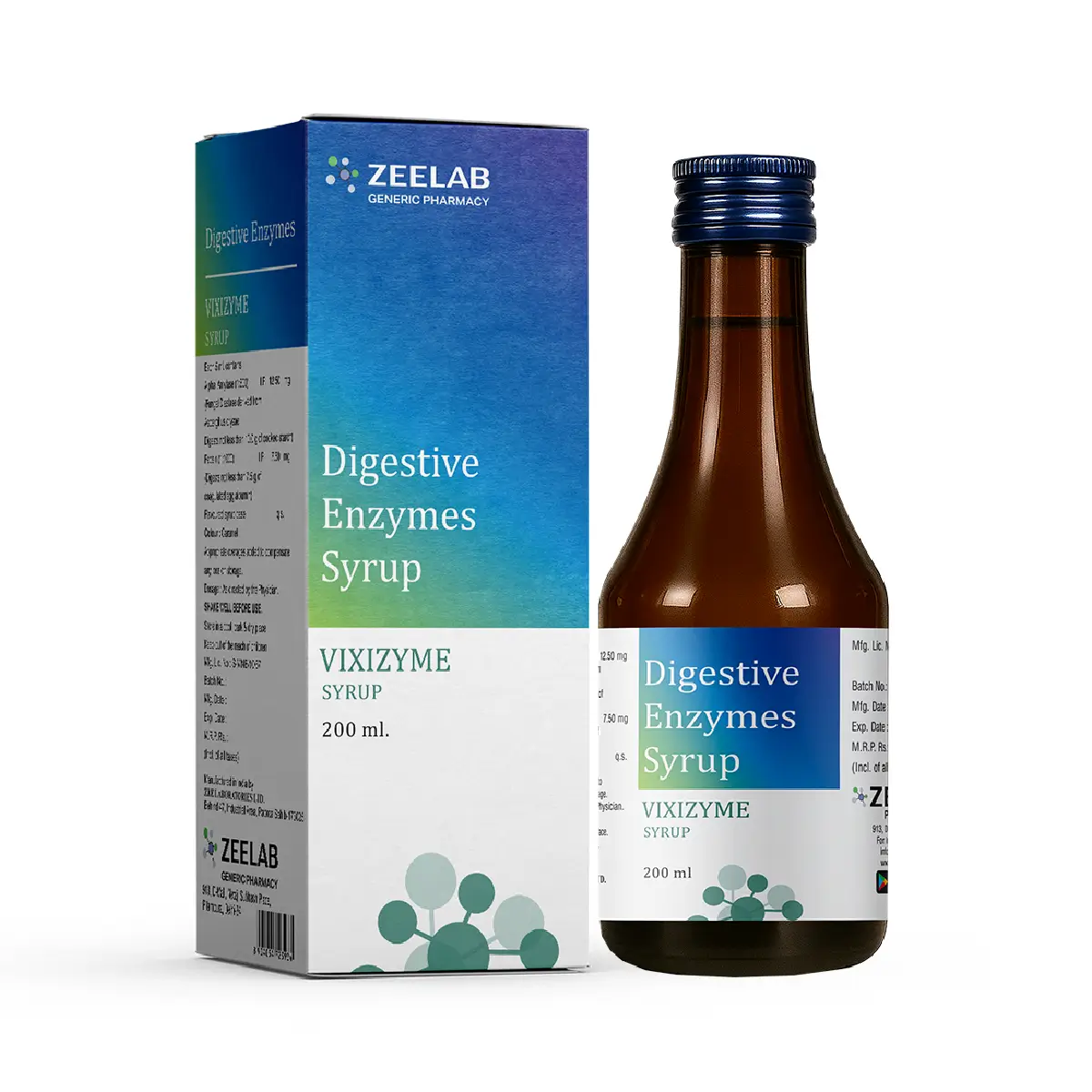 Vixizyme Syrup 200 ml | Supports Food Digestion, Reduces Gas & Indigestion
