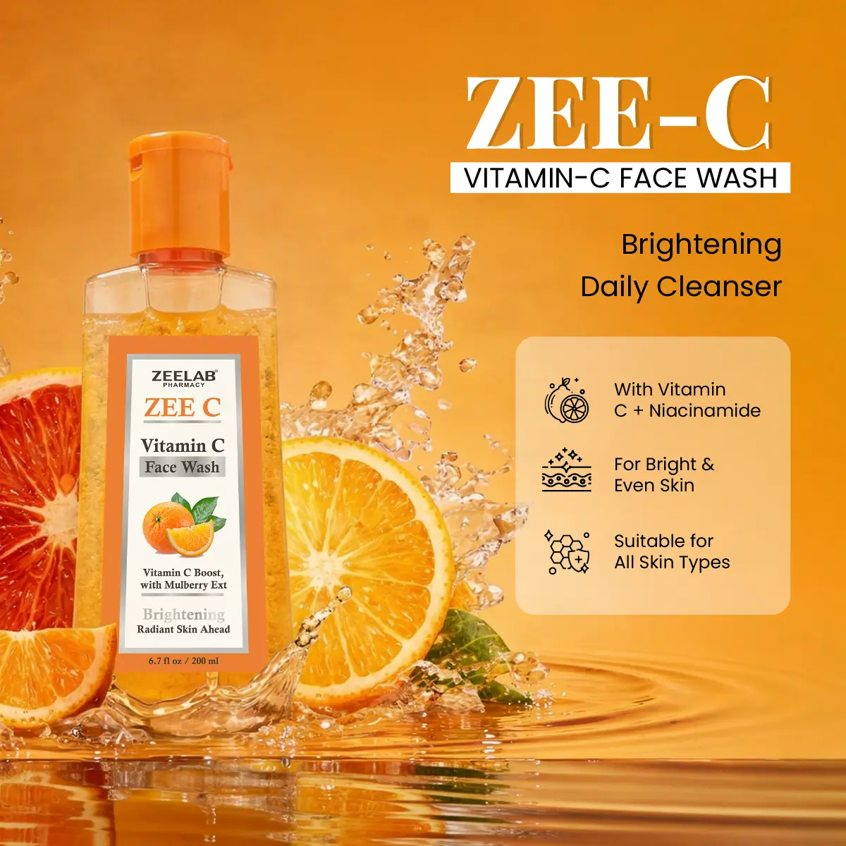 ZEE-C Vitamin C Face Wash 200ml