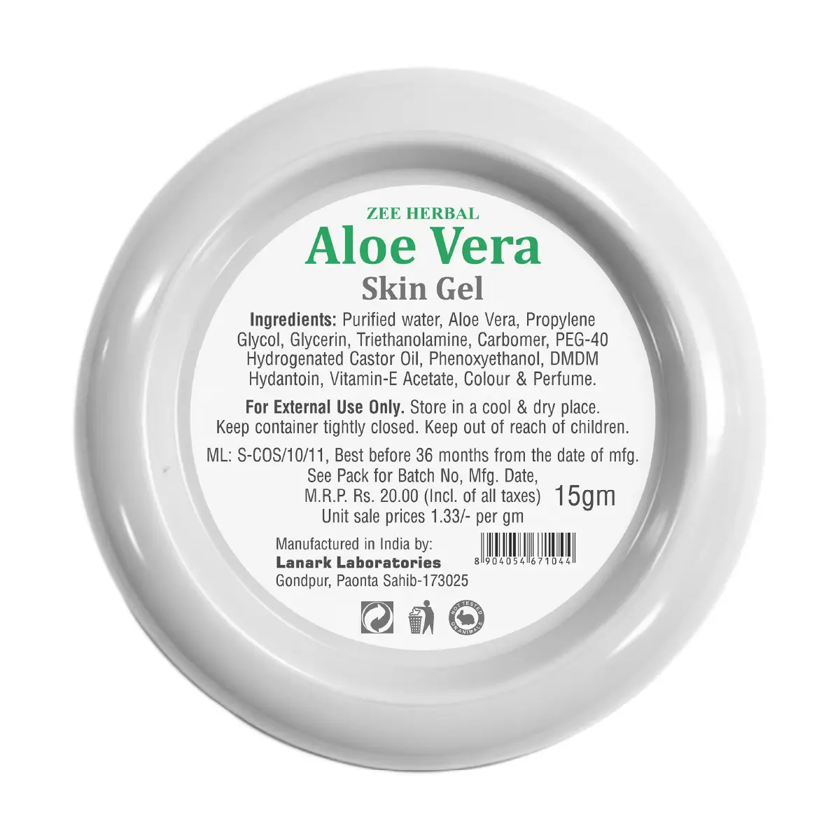 ZEE HERBAL Aloe Vera Skin Gel | Hydrating & Soothing Gel for Face & Skin