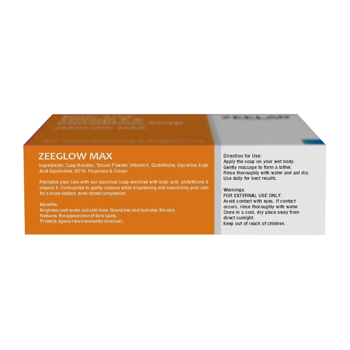 Zeeglow Max Kojic Acid and Glutathione Soap​ with Vitamin E 