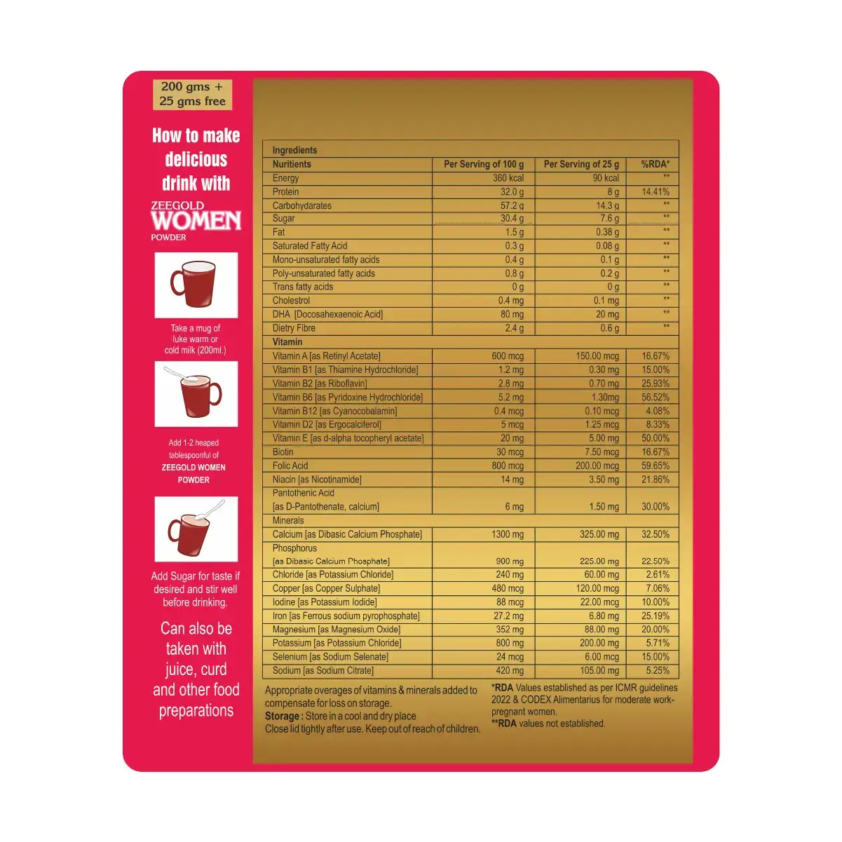 Zeegold Women Nutraceutical Powder